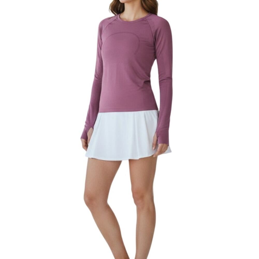 LULULEMON Swiftly Tech LS Shirt 2.0 Sz 12 Purple Athletic Tennis Travel Feminine